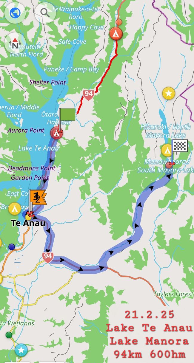 22.2.25 Lake Te Anau->Lake South Mavora