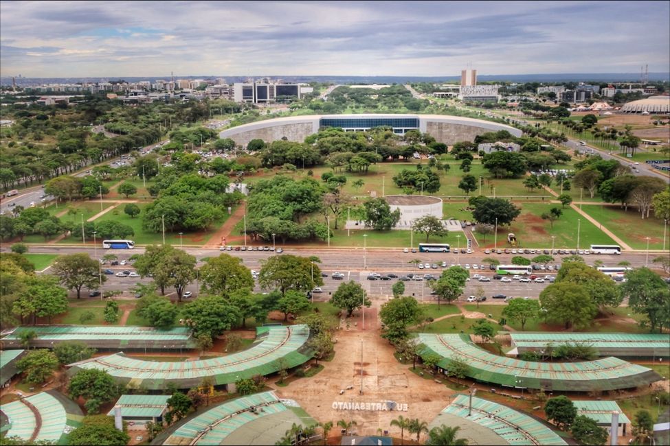 Systematisch, stringent wie ein Reissbrett aufgeteilt, Brasilia