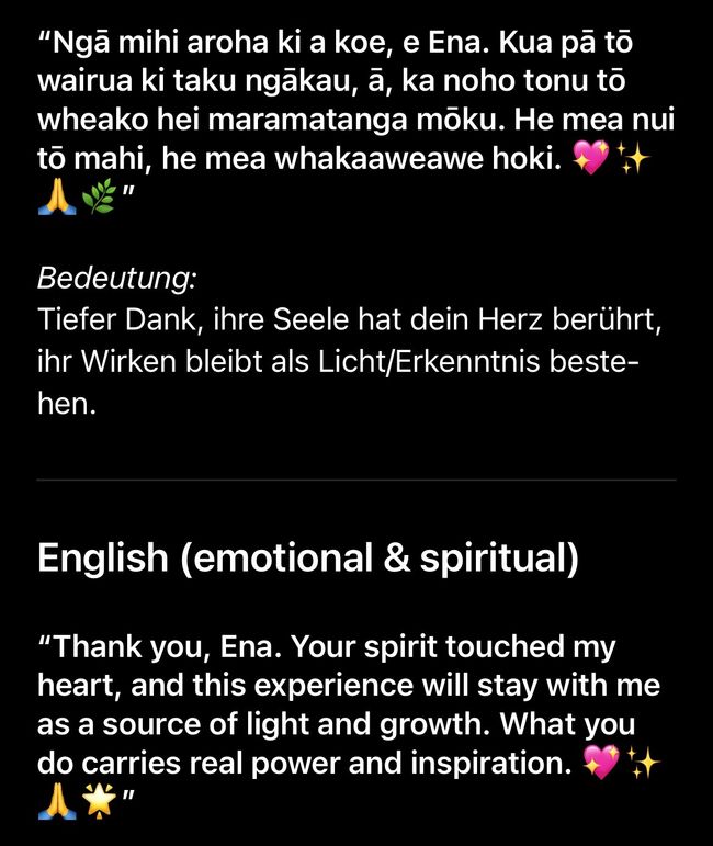 Tiefer Dank, deine Seele - Ina- hat mein Herz berührt, dein Wirken bleibt als Licht/Erkenntnis bestehen.