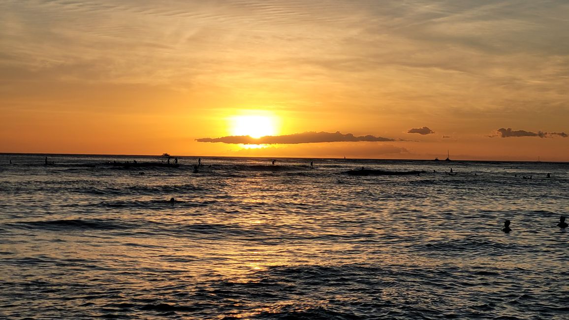 At 'Carefree Beach' – Sans Souci-Kaimana Beach Park