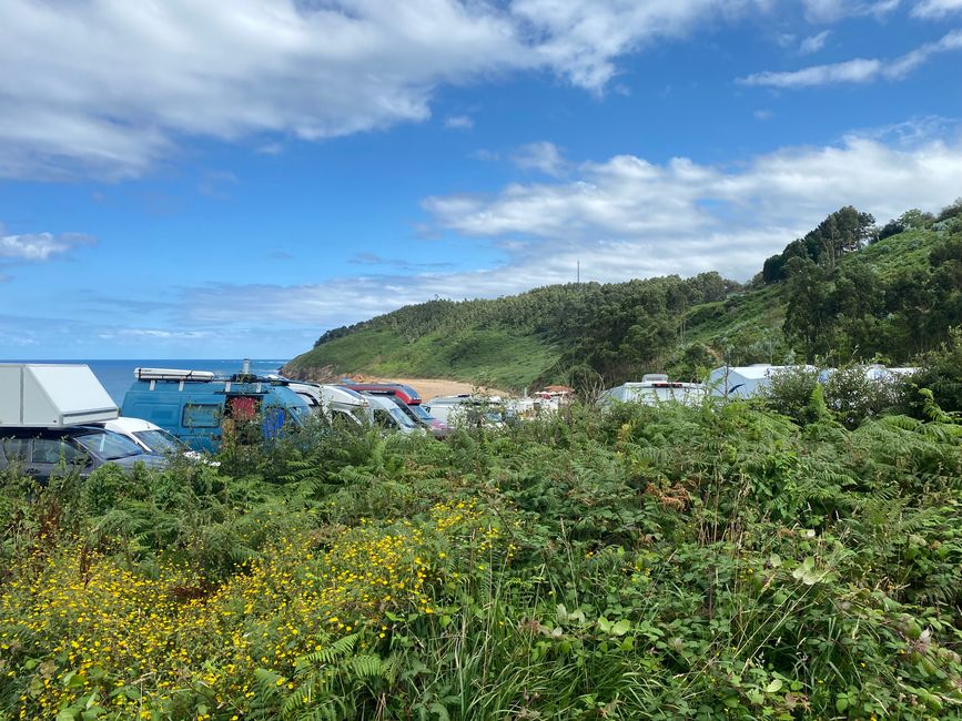 Farmer's meadow turned into parking at Playa Arenal de Moris