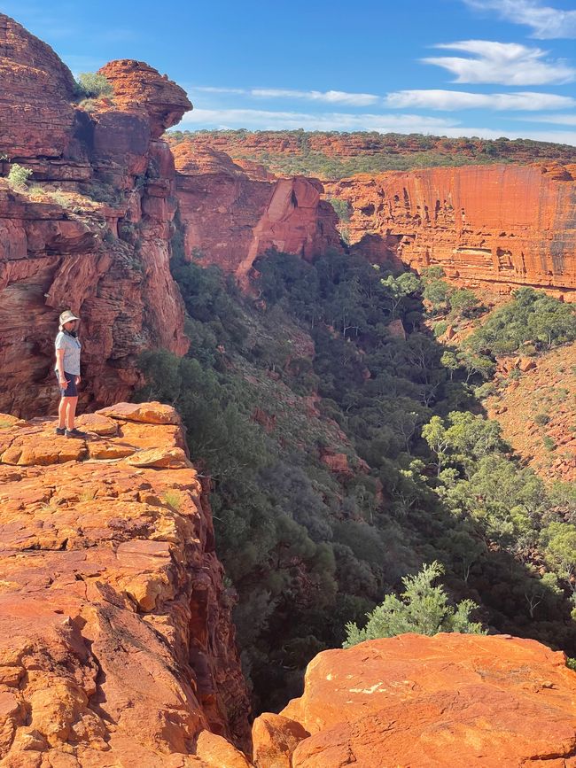 The first view down from the canyon rim
