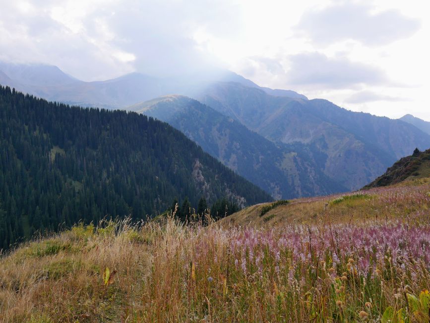 Attraversamento del Passo nel massiccio del Ile-Alatau