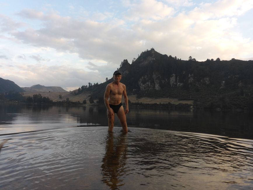 Bad im Waikato River