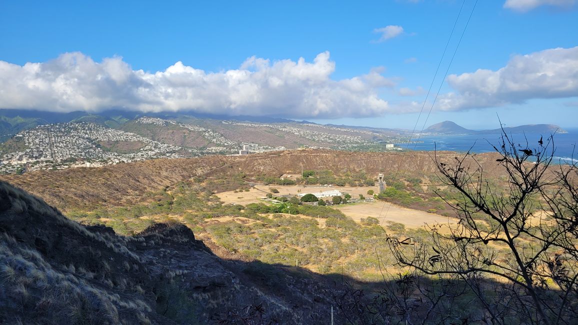 The crater and Diamond Head