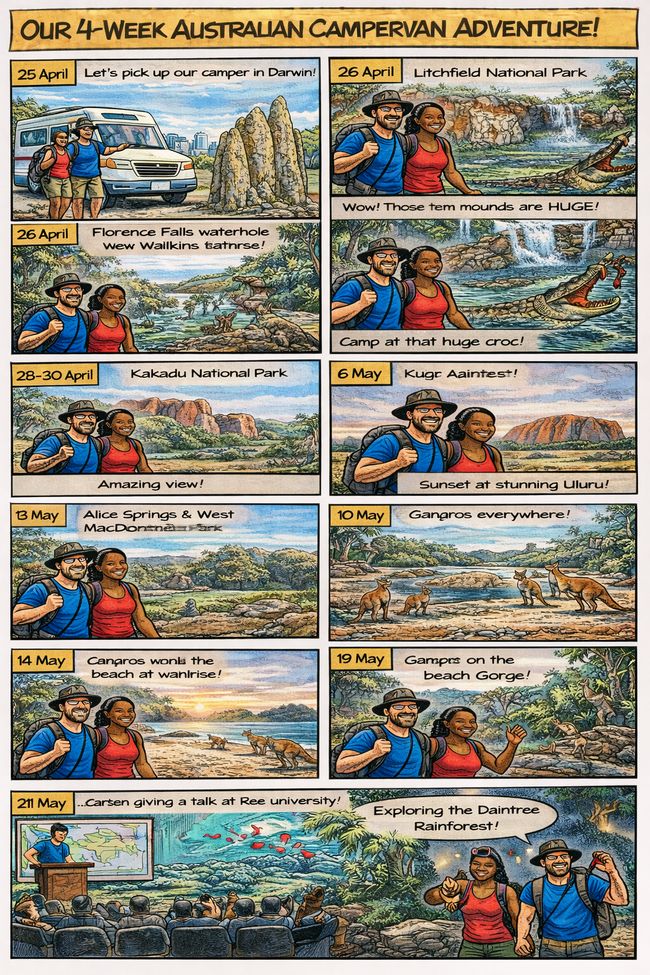 Vorbereitungen auf 4 Wochen Northern Territory und Queensland