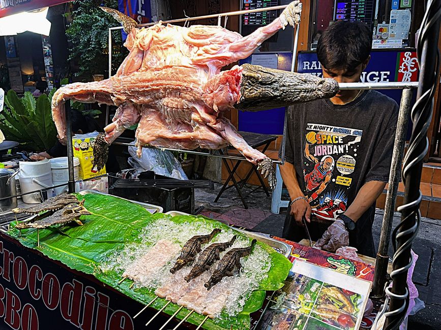 Kroko-Kebab an der Khao San Road