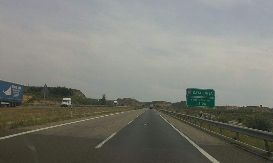 Foto dalla mia auto a Lleida (Catalogna, Spagna) (aprile 2019)
