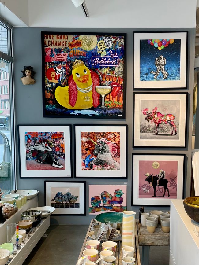 Die Galeria mit u.a. Werken von Rino Larsen