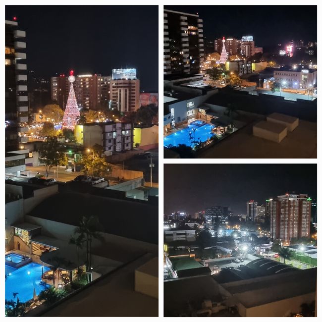 Ausblick von unserem Hotelzimmer aus dem 9. Stock