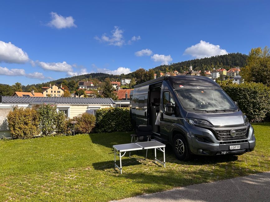 Mein heutiger Platz - ein rechter Kontrast zu Saignelégier