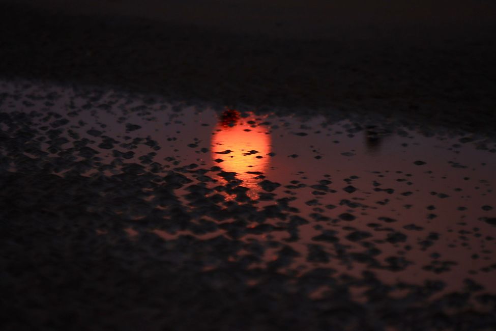 Spiegelung Sonnenuntergang