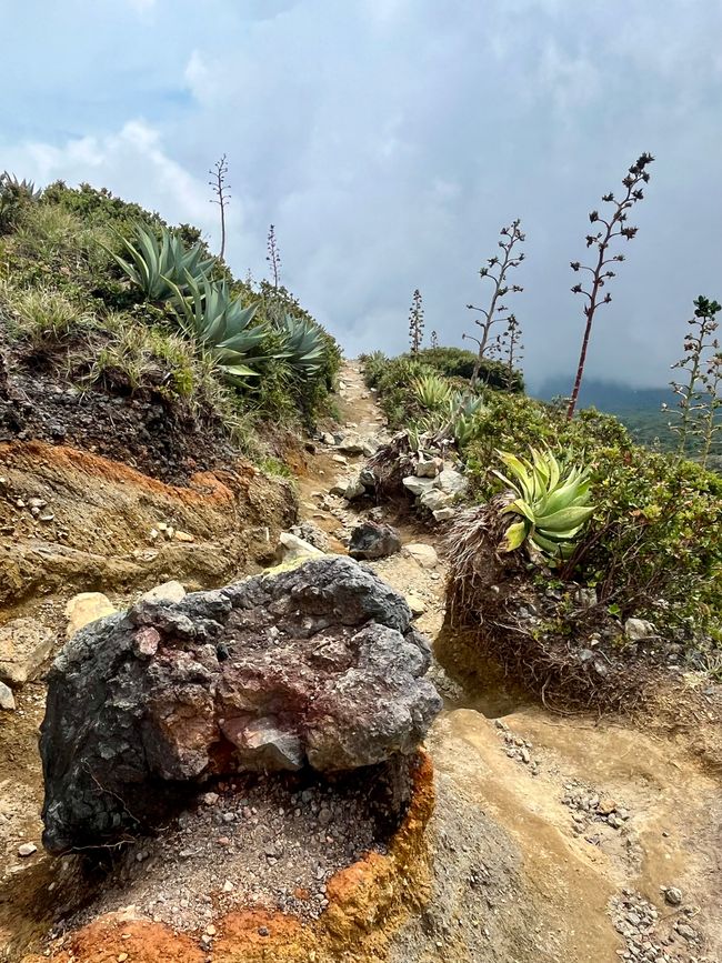 Discesa dal vulcano