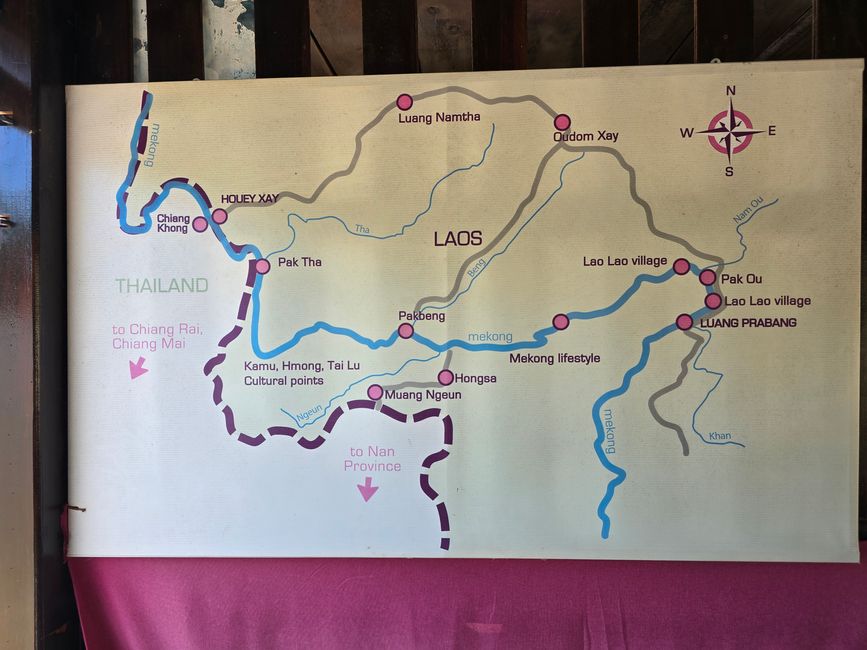 Auf dem Mekong von Luang Prabang nach Ban Houayxay