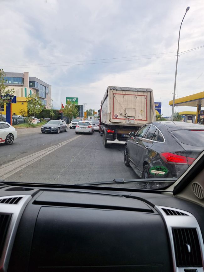 Traffic chaos in Albania