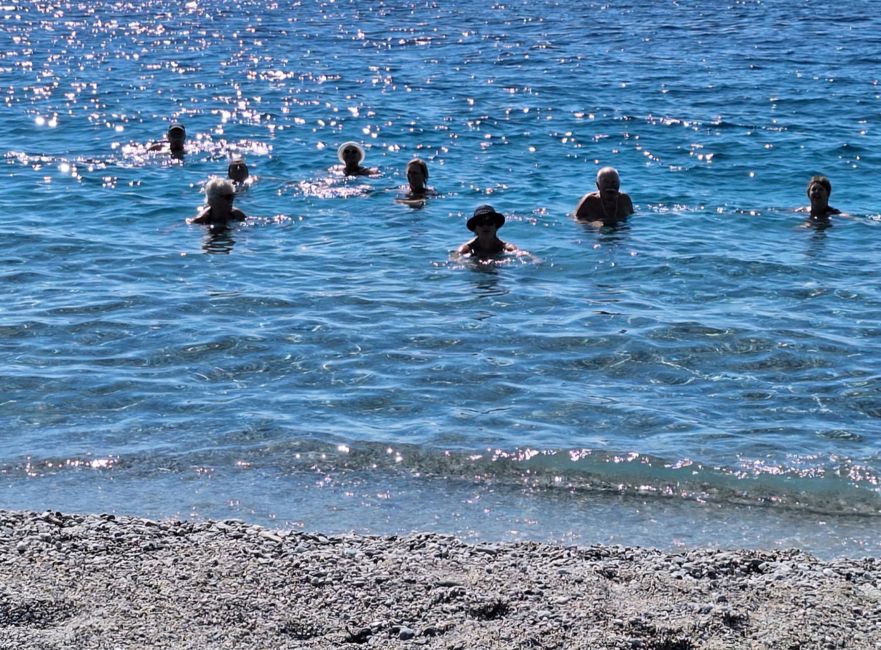 Last swim at Italy's southernmost beach