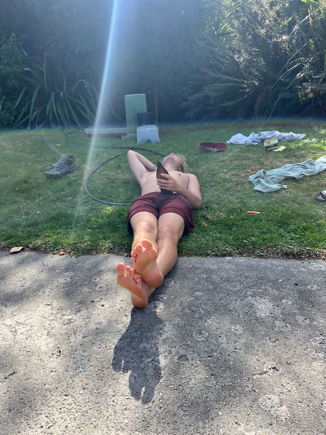 entspannen am Pool 