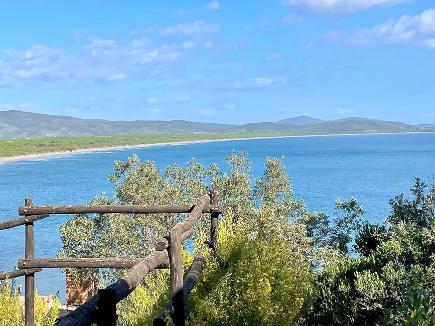 Ausblick auf die Strandseite von Feniglia.