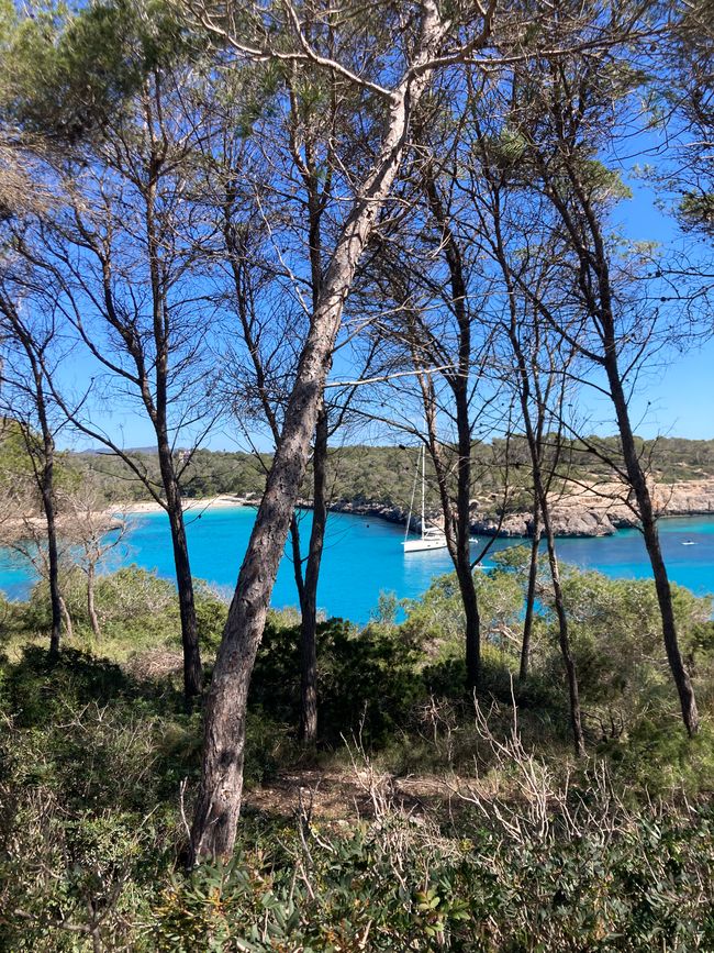 Cala Mondrago-es wird angebadet