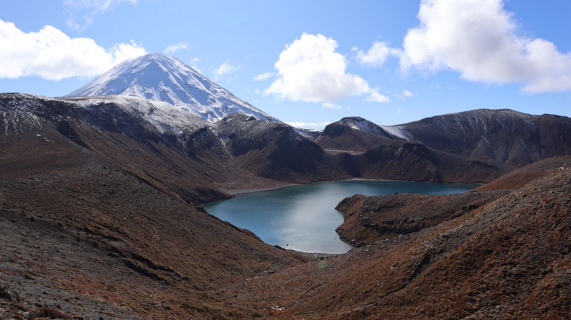 Upper Tama Lake mit Mount Nghauruhoe