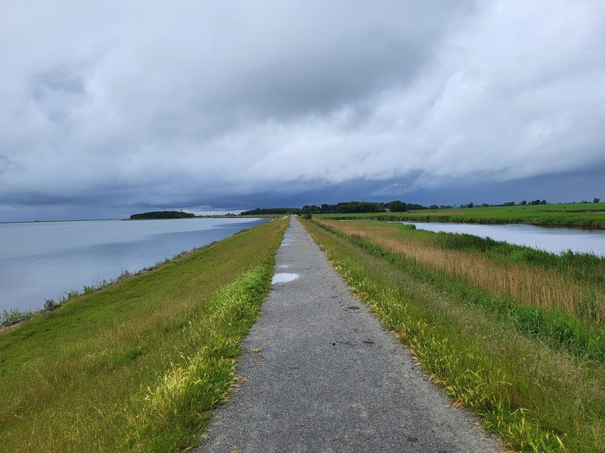 Weg auf dem Deich