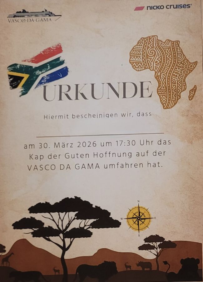 Tag 141/142 und 143 bis 145 von 175: Kreuzfahrt rund um die Welt - Port Elizabeth/Südafrika und drei Seetage