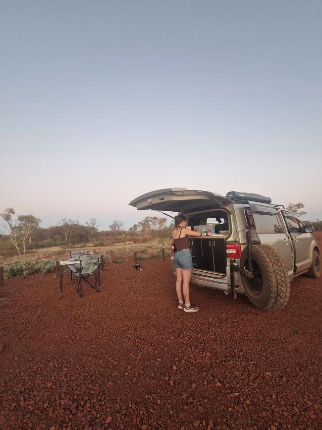 Cooking at the Dales Campground