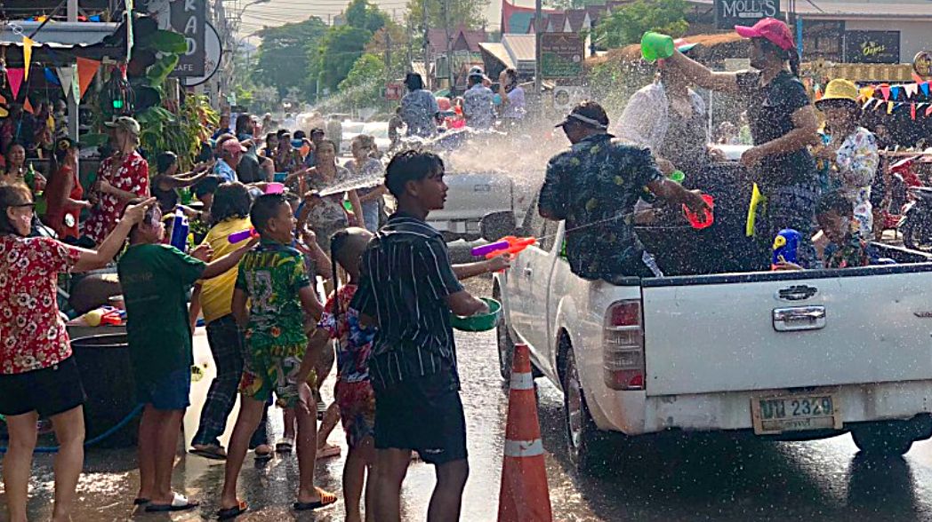 Wasserschlacht in Hua Hin