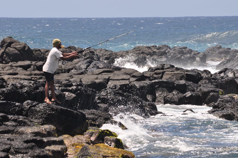 Pescadores en la costa este