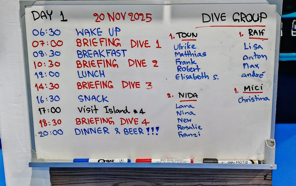 Typischer Tagesablauf