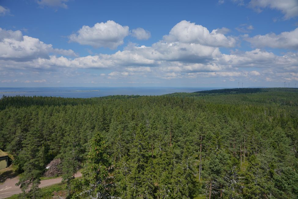 Aussicht vom Tegnértornet auf den Vätternsee