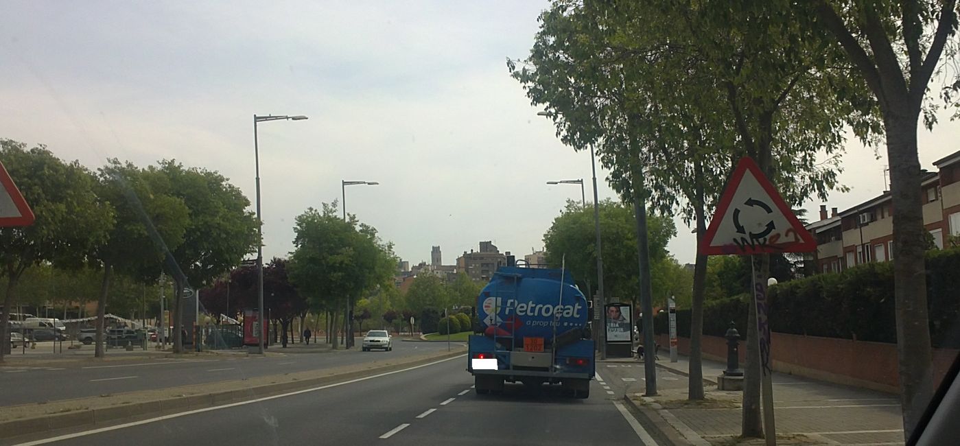 Foto dalla mia auto a Lleida (Catalogna, Spagna) (aprile 2019)