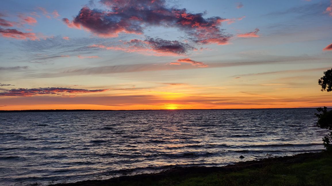 Sonnenuntergang am Campingplatz 
