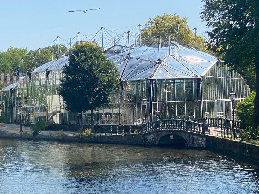 Ein großer Glas-Pavillon
