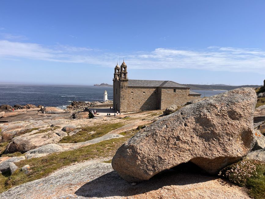 La península de Muxia con la capilla - también un destino en el Camino de Santiago