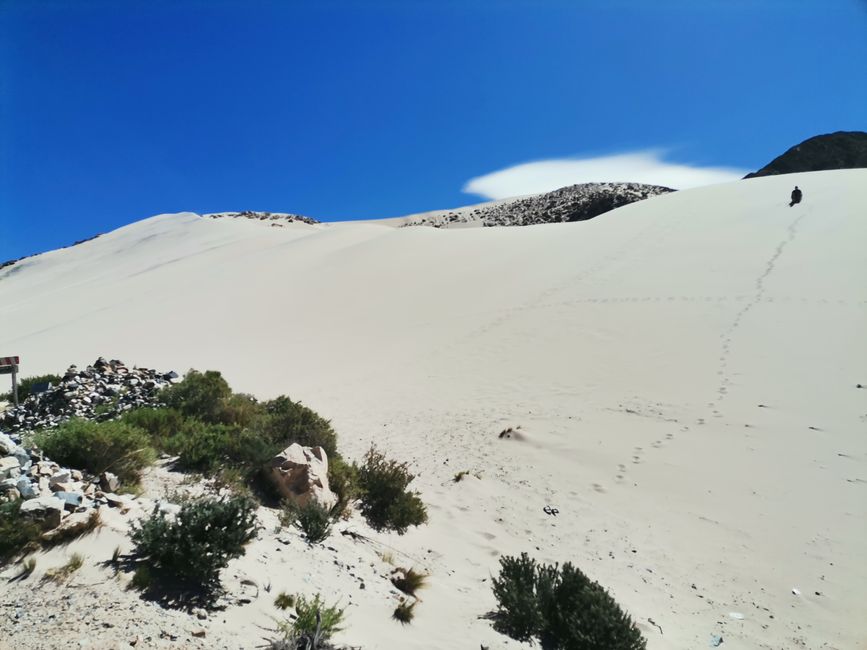 Argentina, sand dunes in front of El Penon