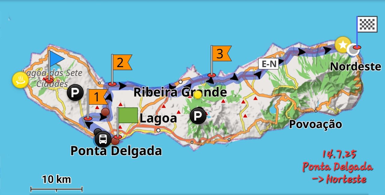 14.7.25 Ponta Delgada->Nordeste
