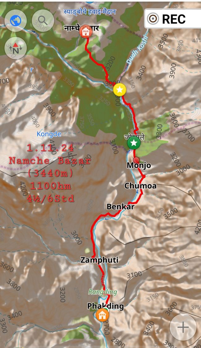 1.11.24, 2.Tag nach Namche Bazar 