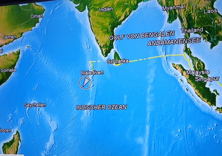 Día 127 y 128 hasta 131 de 175: Crucero alrededor del mundo - Malé/Maldivas y cuatro días en el mar