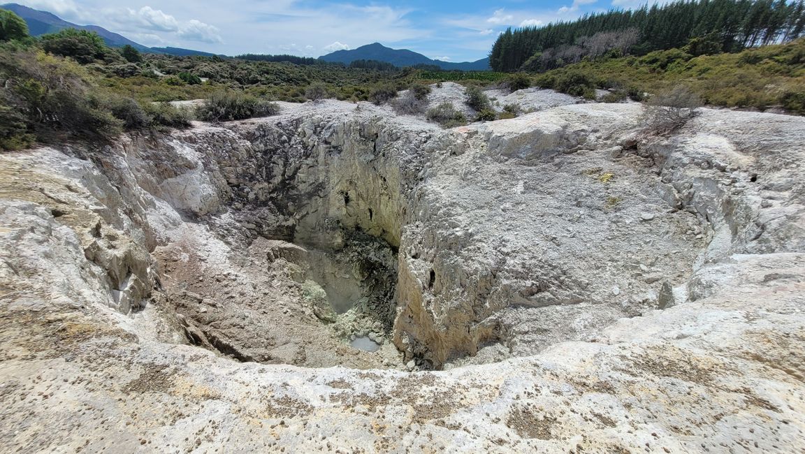 In Wai-O-Tapu National Park and at Lady Knox