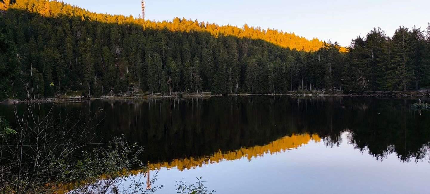 Mummelsee: Sonnenuntergang über den Wolken