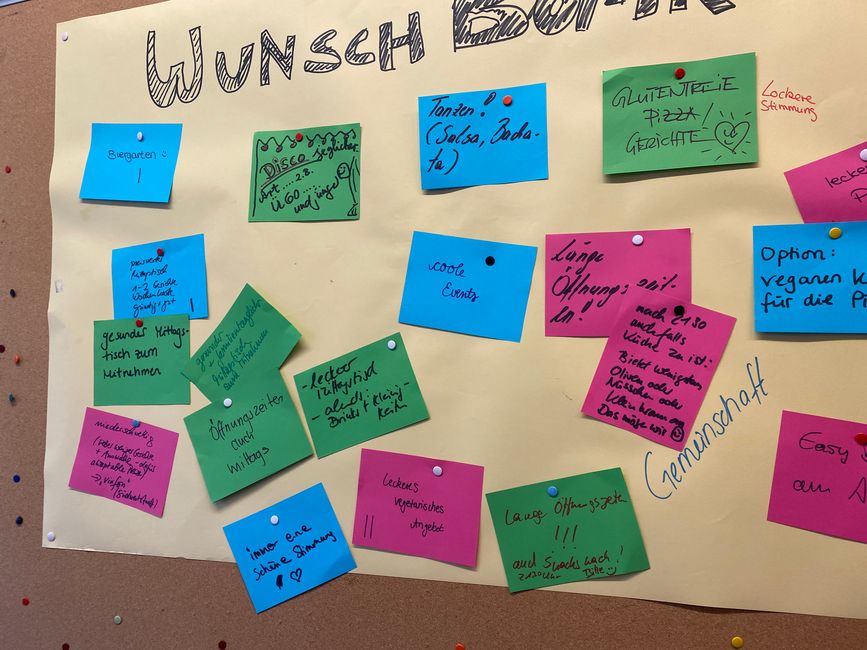 - durften Wünsche hinterlassen werden