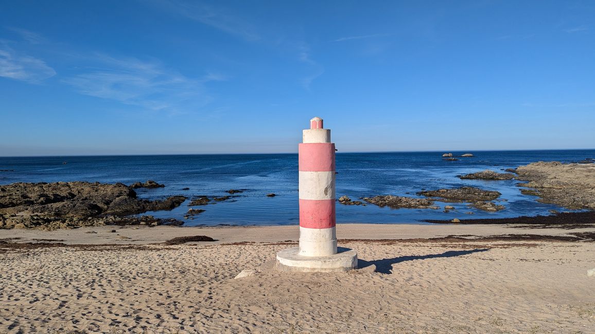 Second stage on the Camino Portugues da Costa from Povoa Varzim to Apulia Praia