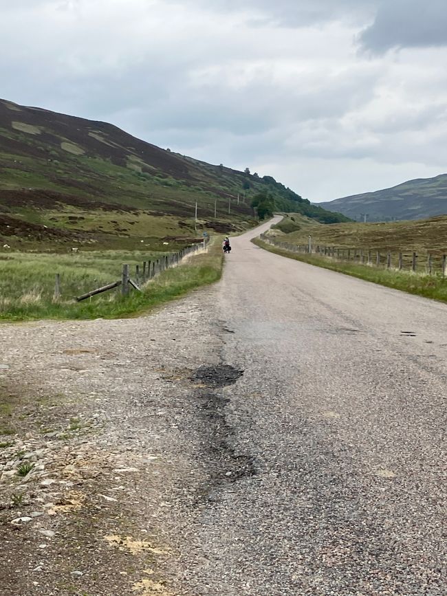 Always uphill on lonely roads!