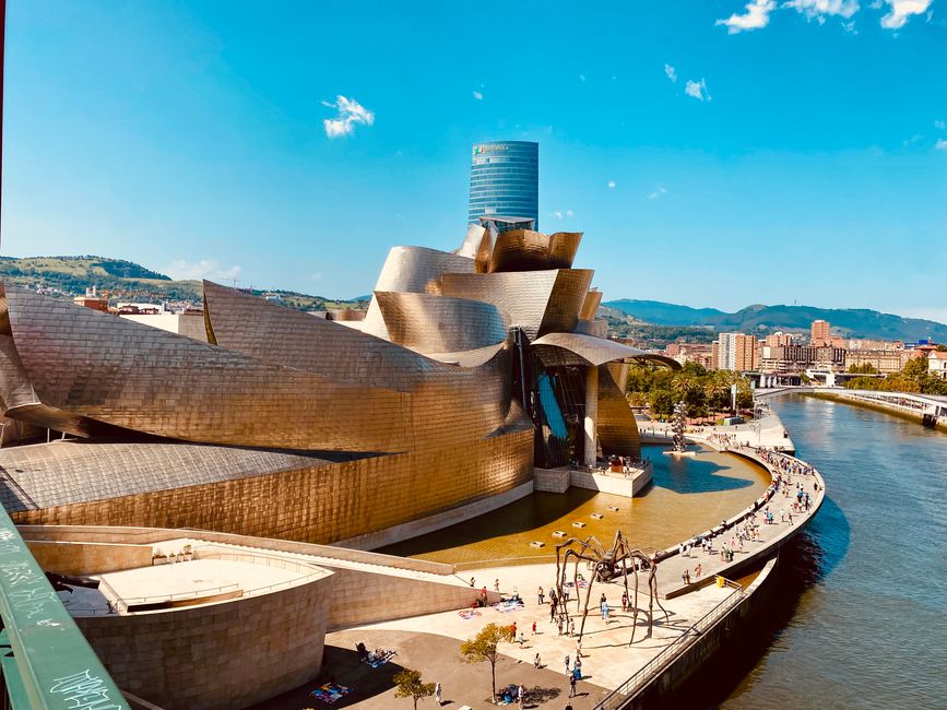 From outer space - the Guggenheim Museum in Bilbao