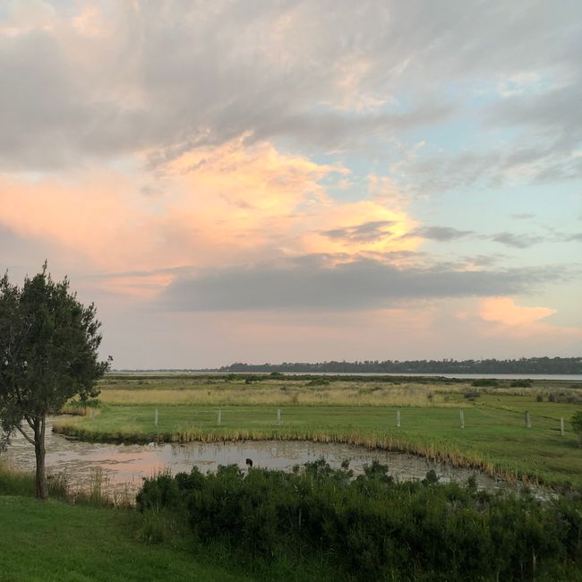 Blick vom Panorama Hotel  über die Lagune... 