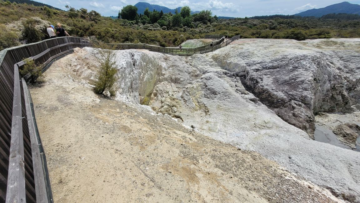 In Wai-O-Tapu National Park and at Lady Knox