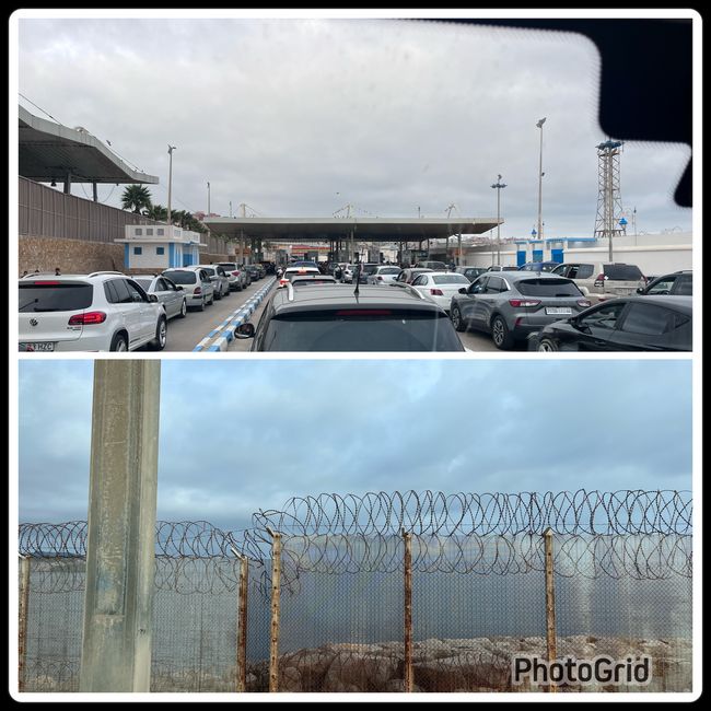 Die Grenze von Marokko nach Ceuta ist stark gesichert - das stundenlange Warten ist aber Schikane