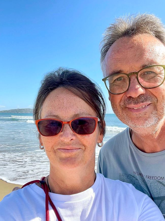 Ein Selfie mit dem Meer als Hintergrund musste sein ...