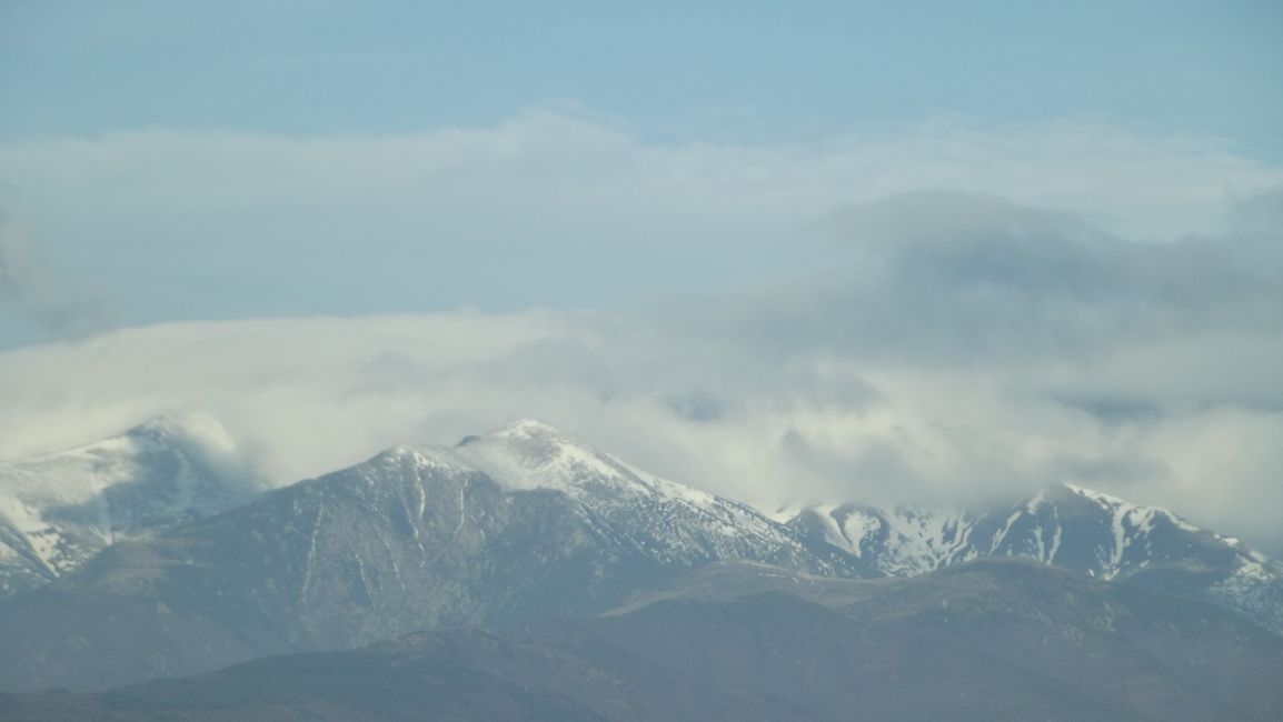 Route von La Jonquera (Spanien) nach Perpignan (Frankreich) (März 2019)